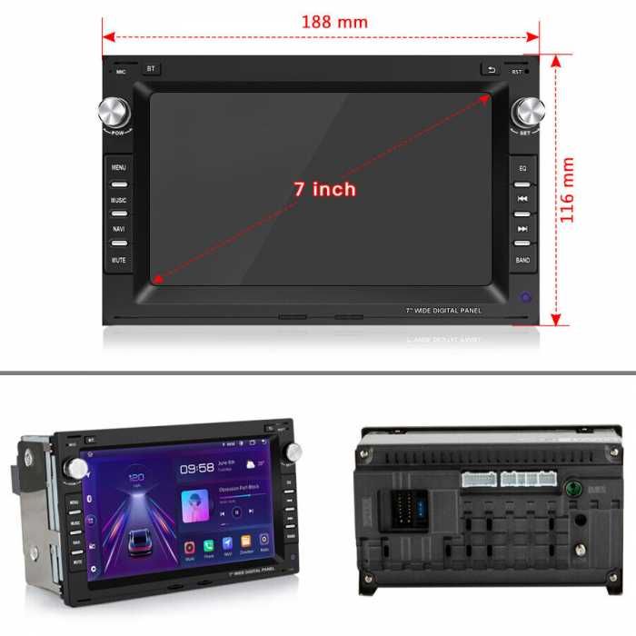 Navigatie Android VW Golf 4 / Skoda Octavia 1 / Seat Alhambra Carplay