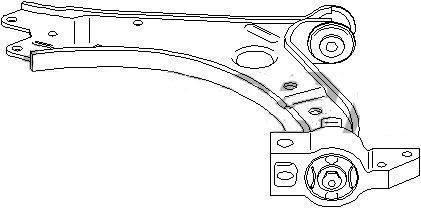 Brat fata Topran pentru Skoda Octavia 2 Vw Caddy Golf 5 Plus Vento Seat Altea Leon Audi A3, stanga inferior