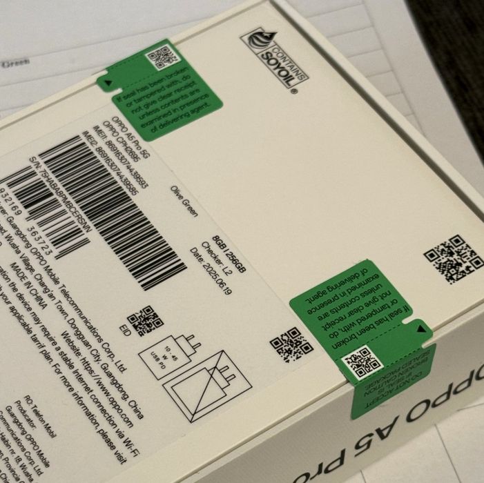 ^^^ЗАПЕЧАТАН 256GB Oppo A5 Pro 5G Гаранция към A1 до 2027 GREEN