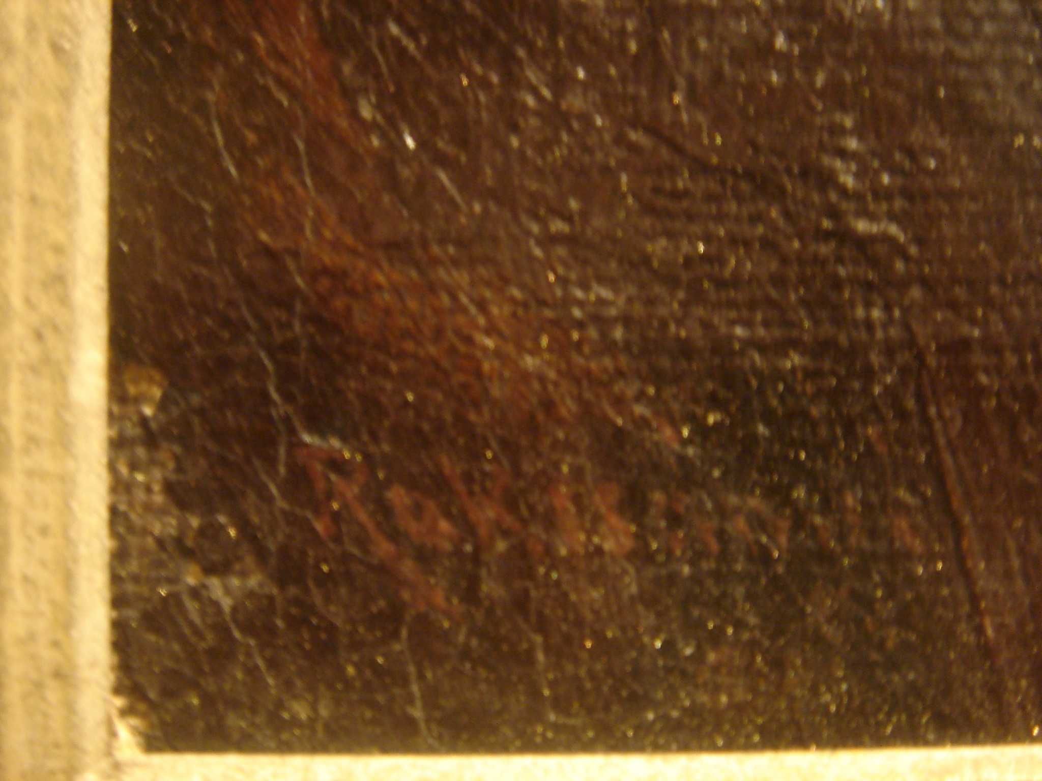 Tablou vechi semnat Raksányi 23x22cm