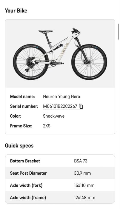 Vand bicicleta canyon neuron al young hero