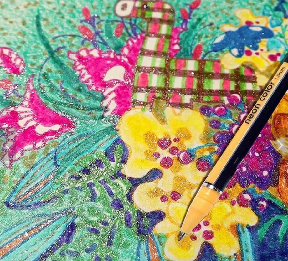 Блестящи Магически Неонови Химикалки за рисуване 48 бр. Neon Color Pen