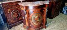 Comoda Servanta Bronz Pictat Manual Marmura Lemn Masiv