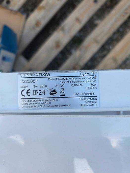 Încălzitor de apă instantaneu hidraulic Thermoflow Hydrex 21 A, 21 kW