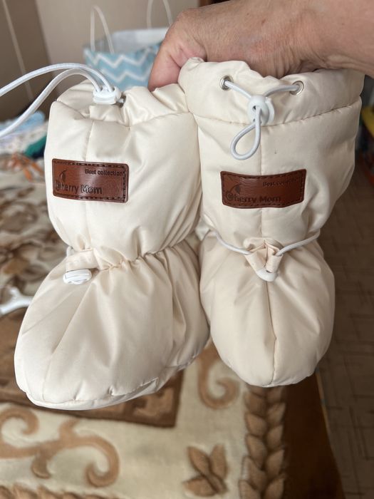 Пинетки меховые для новорожденных