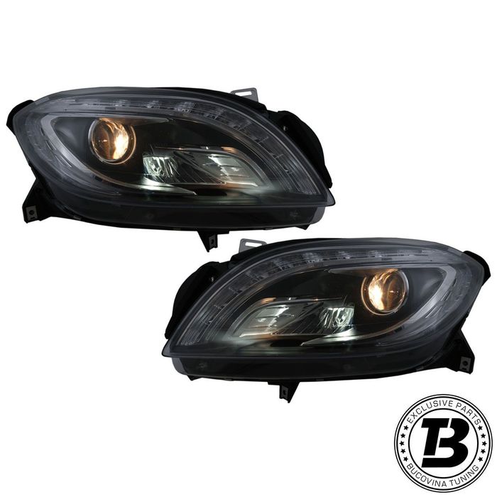 Faruri LED compatibile cu Mercedes ML W166 Black Design