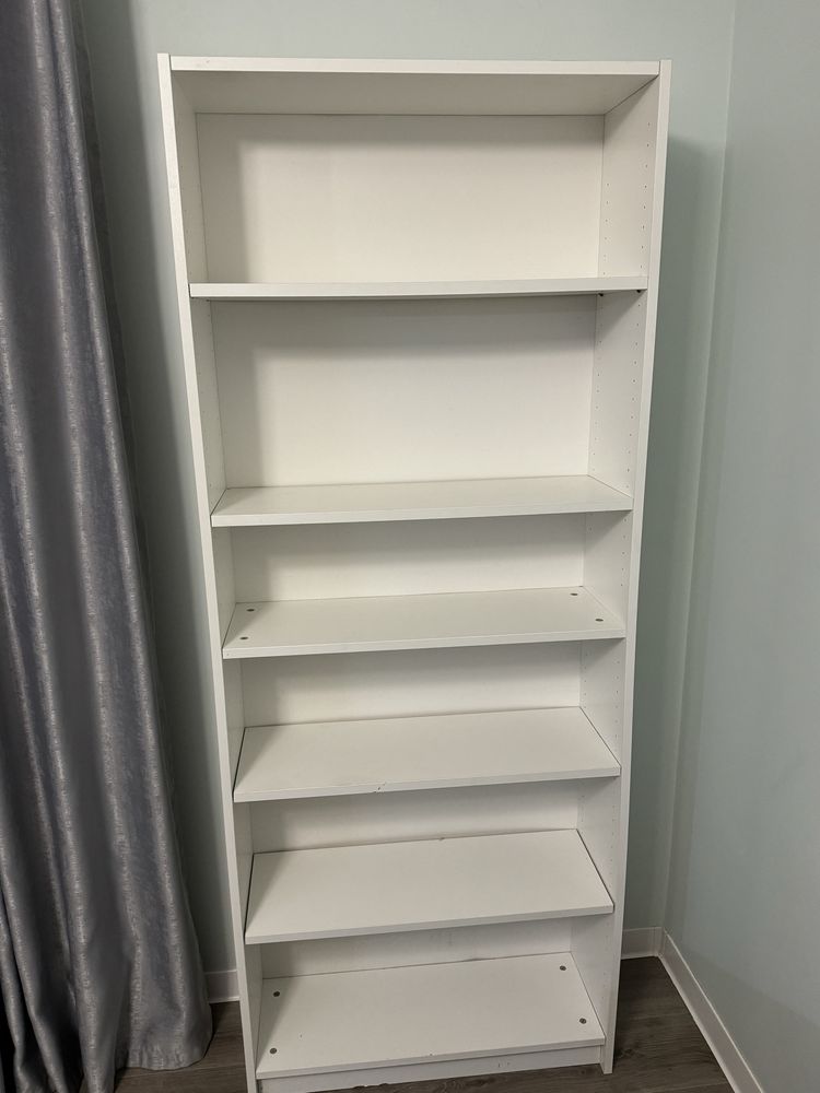 Bibliotecă, alb, 80x28x202 cm