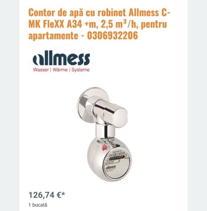 contor apa inox nou