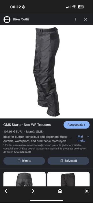 Pantaloni Moto GMS ,noi ,originali !