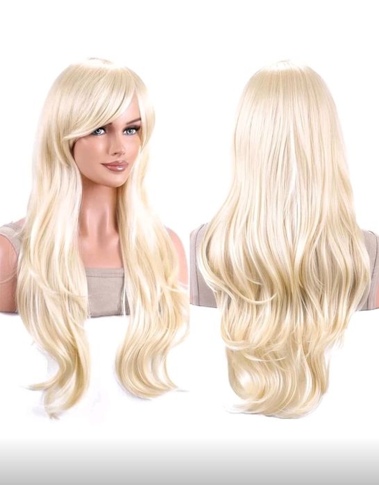 Нови перуки дълга къдрева светло кестенява, руса