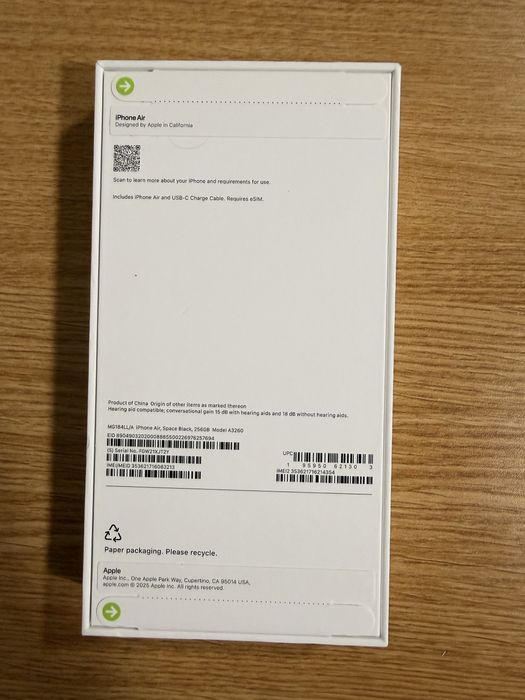 Iphone 17 air Space black 256 GB