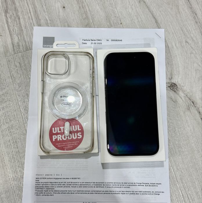 Iphone 15 Black 128 GB, in garantie, baterie 89%