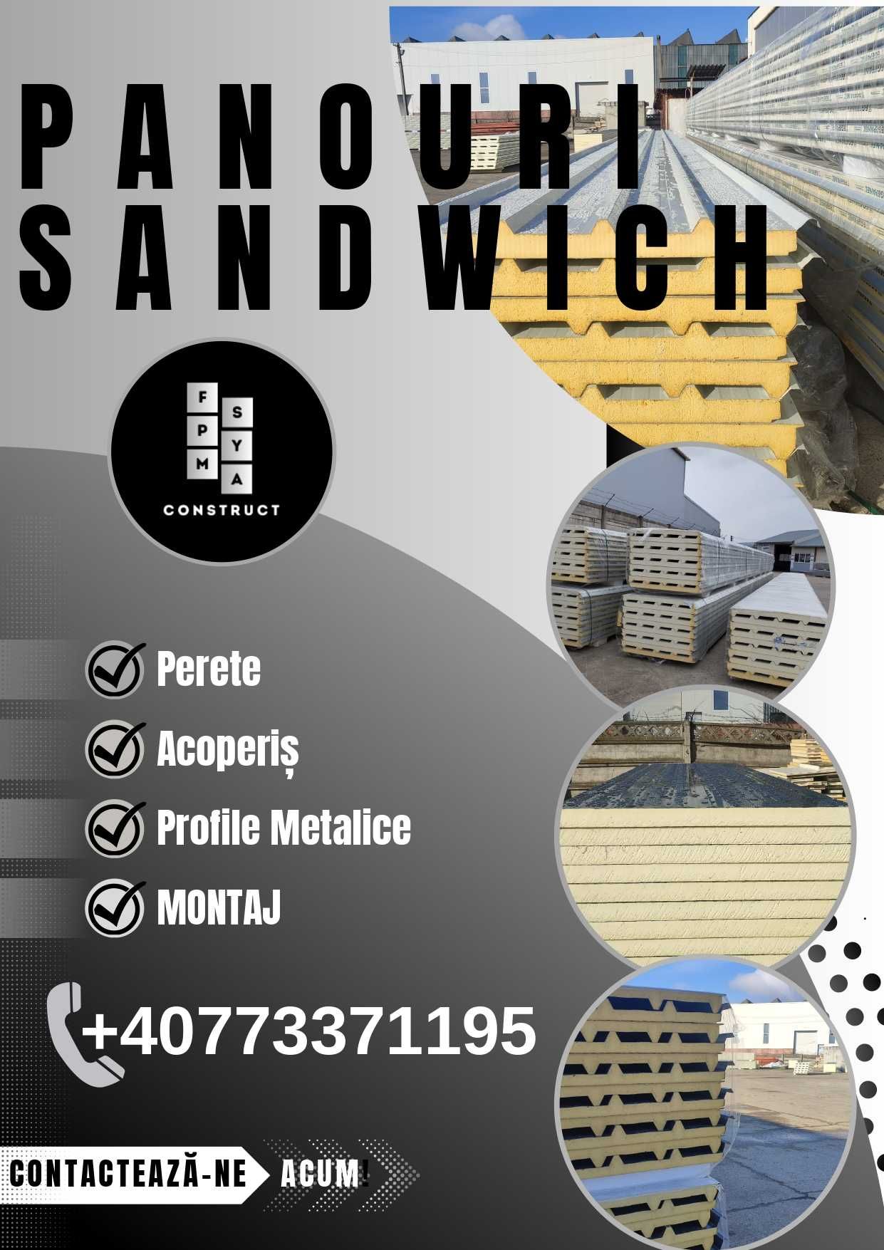 Panouri Sandwich/Accesorii/Suruburi - Montaj la cheie - Plata in rate