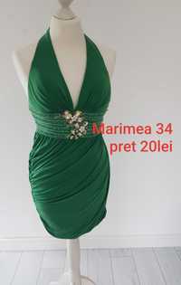 rochie verde marimea xs