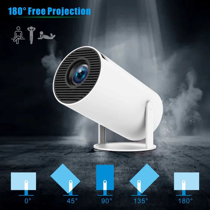 Proiector Smart HY300 Pro Android 11, 720P HD, 160 ANSI, WiFi6, BT5.0