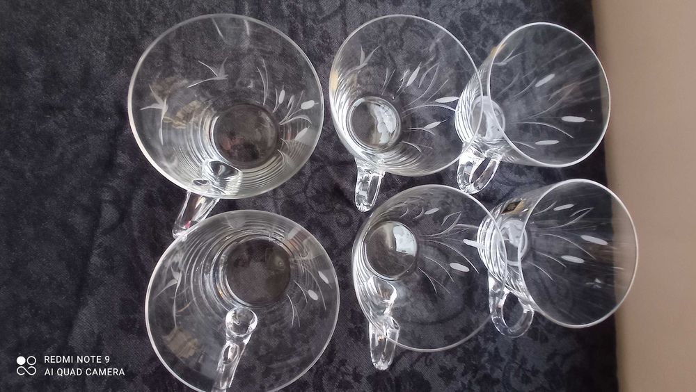 Кристален комплект за пунш с 8 чаши