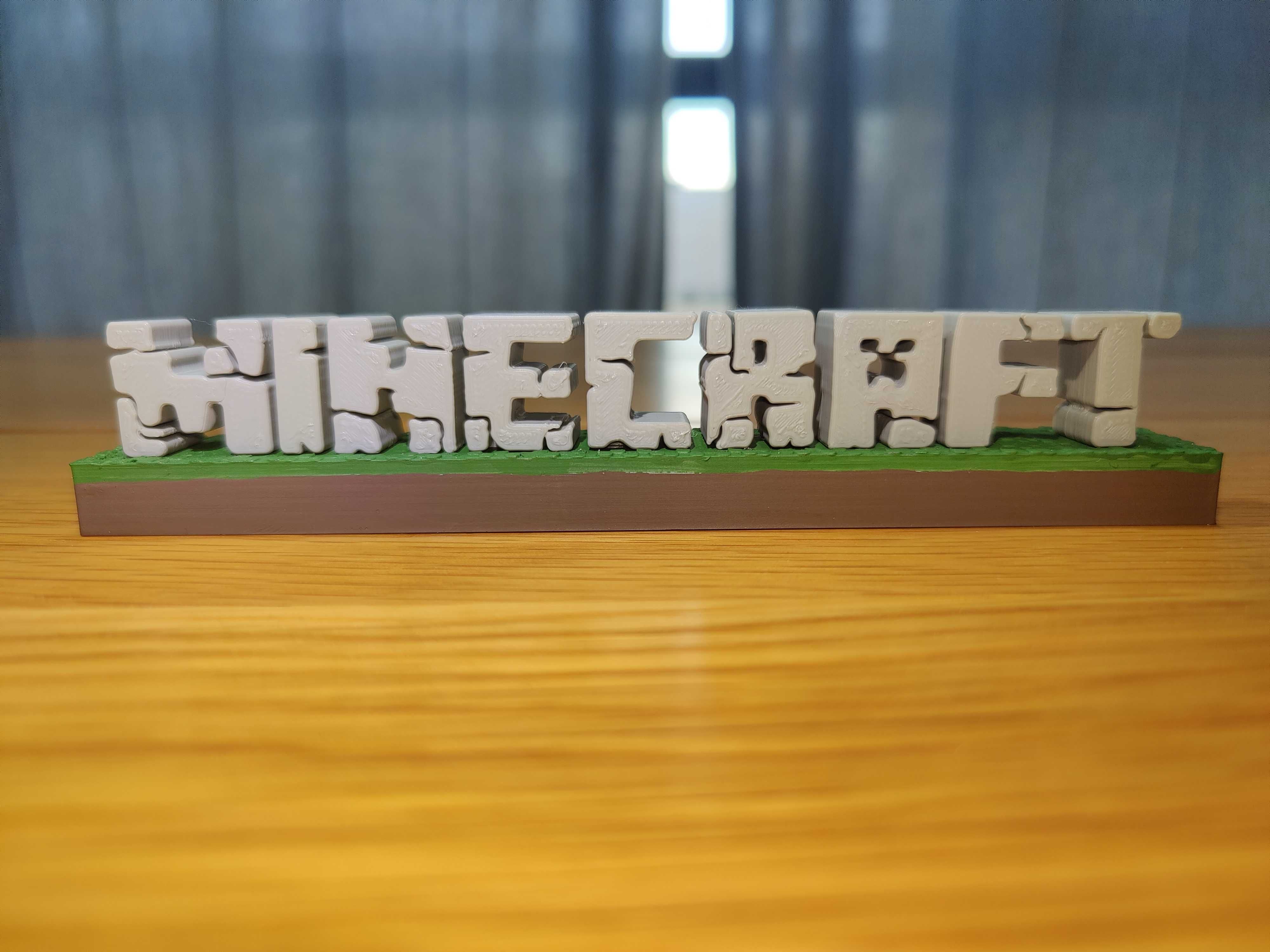 Minecraft - Decoratiune Camera Copil Cadou Logo Print 3D Pictat manual