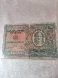 Bancnota 100 coroane Austroungaria anul 1912,