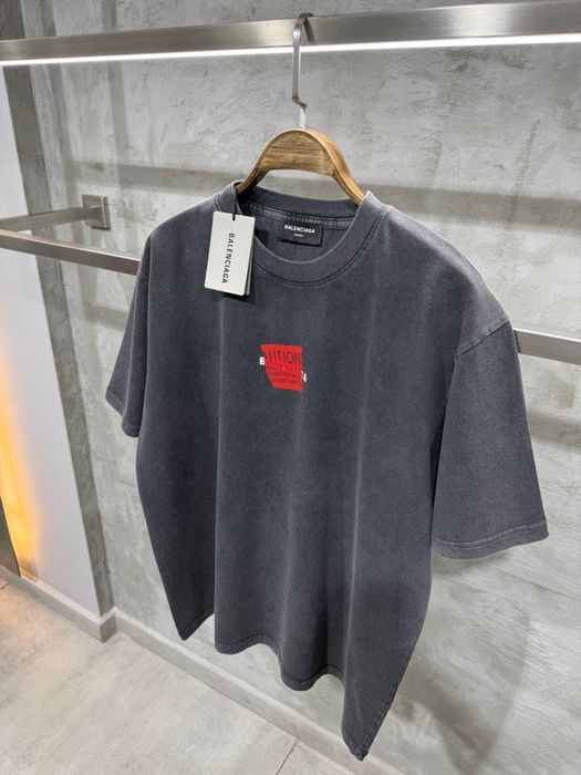 Tricou balenciaga gri acid oversize premium lichidare