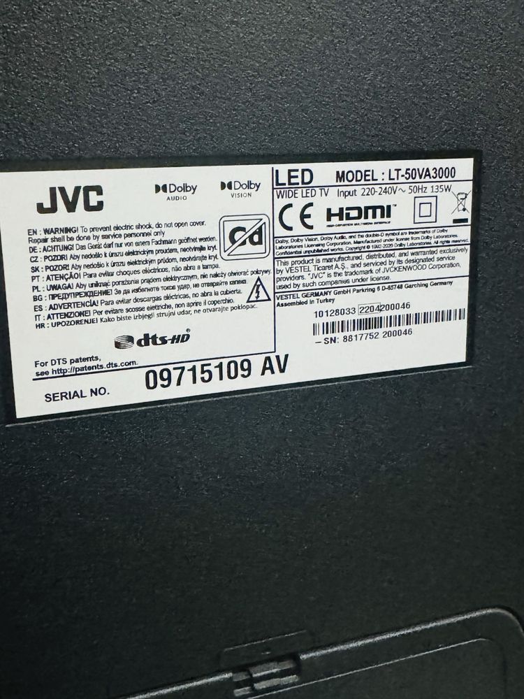 Телевизор Jvc за части