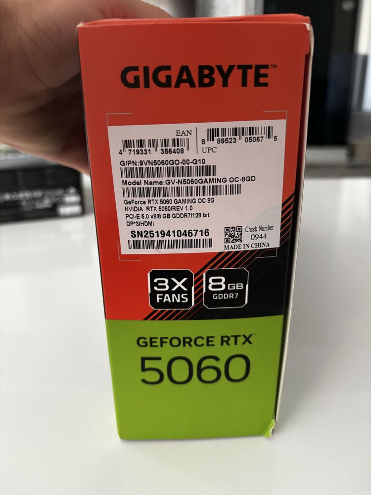 Gigabyte RTX 5060 Gaming OC 8GB