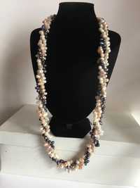 Colier perle naturale de cultură multișir colorate