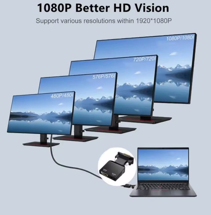 Преходник VGA към HDMI