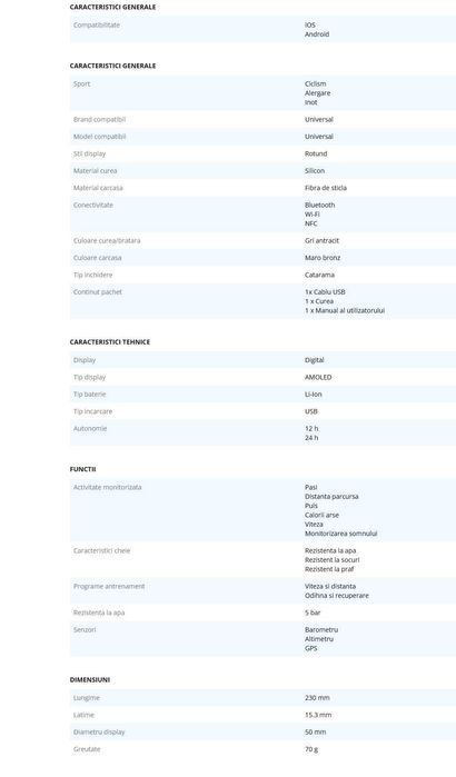 Ceas sport Suunto 7 smart gri antracit