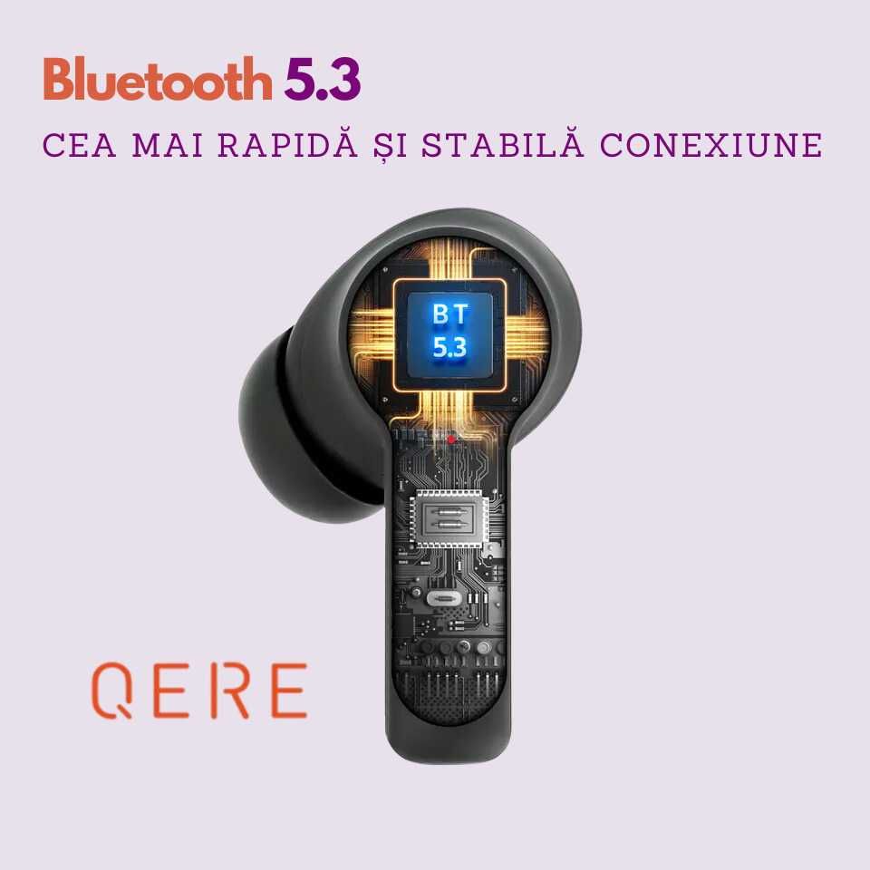 Casti Bluetooth Wireless QERE® E20, Touch, Waterproof, 6h Autonomie