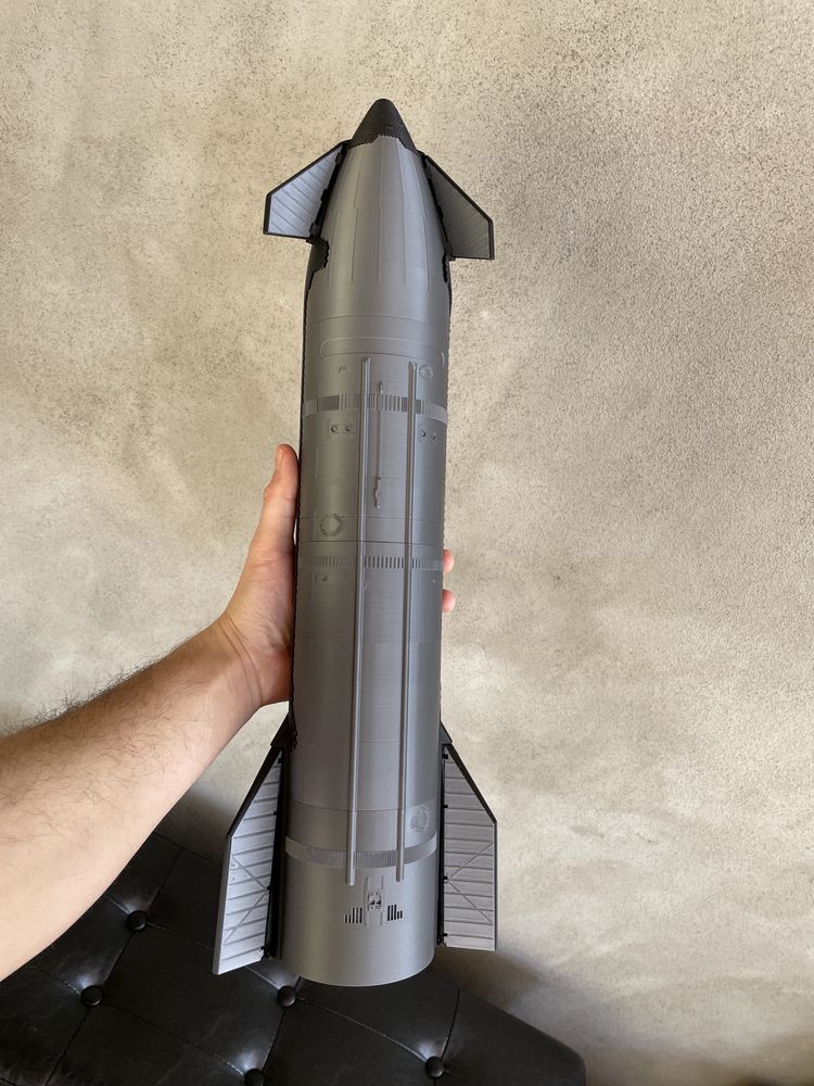 Model racheta SpaceX Starship scala 1:100, 52cm