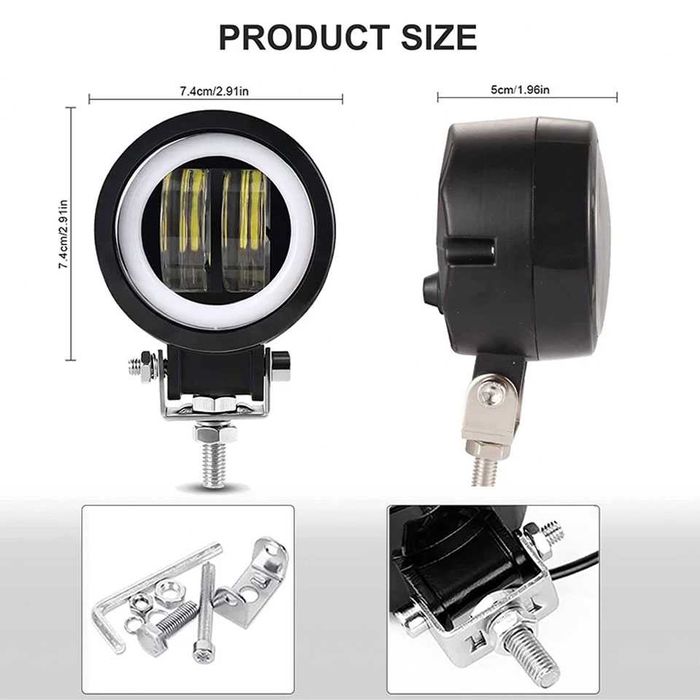 2 БРОЯ 40W Диодни Фарове за Мотор Мотокар ATV 12-24V LED Прожектор ФАР