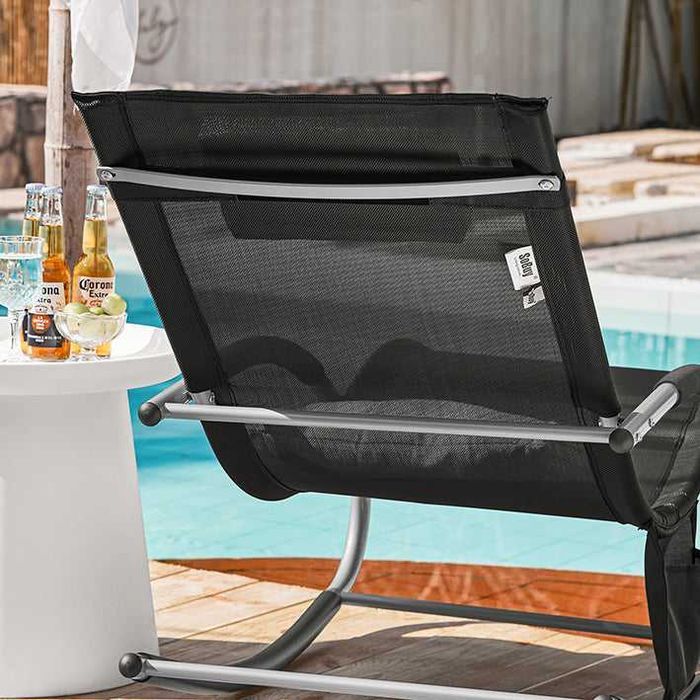 Sezlong metalic gradina cu perna confortabila | OGS28-SCHx2