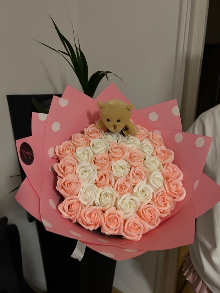 Buchet trandafiri sapun