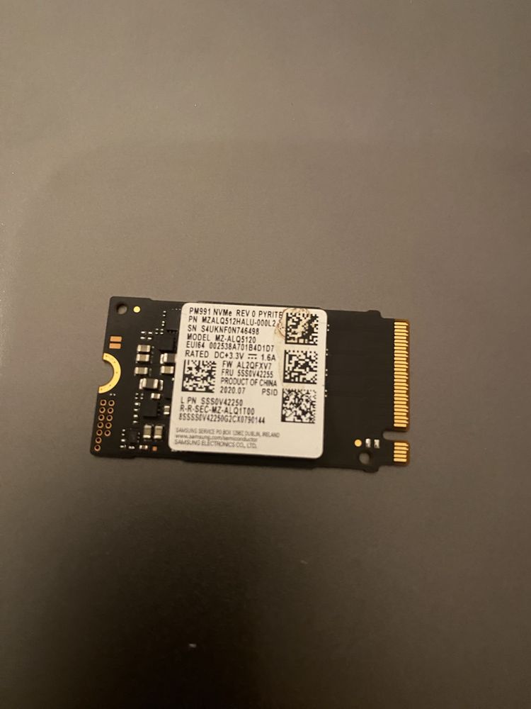 Samsung SSD NVMe PCi 3 456 GB