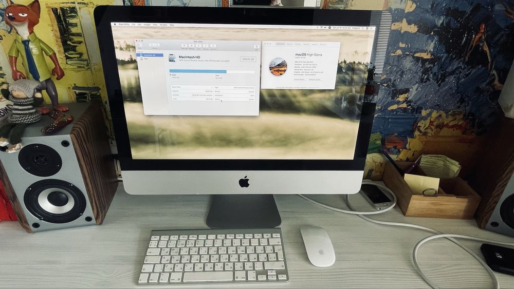 iMac 21.5-inch Apple Wireless Keyboard, Apple Magic Mouse