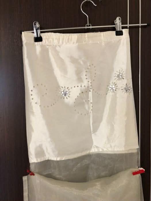 Перде тънко, цвят шампанско