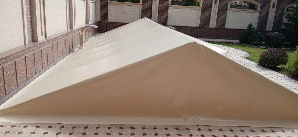 Фантан закрыть бассейн тент банер баннер установка прозрачный салафан