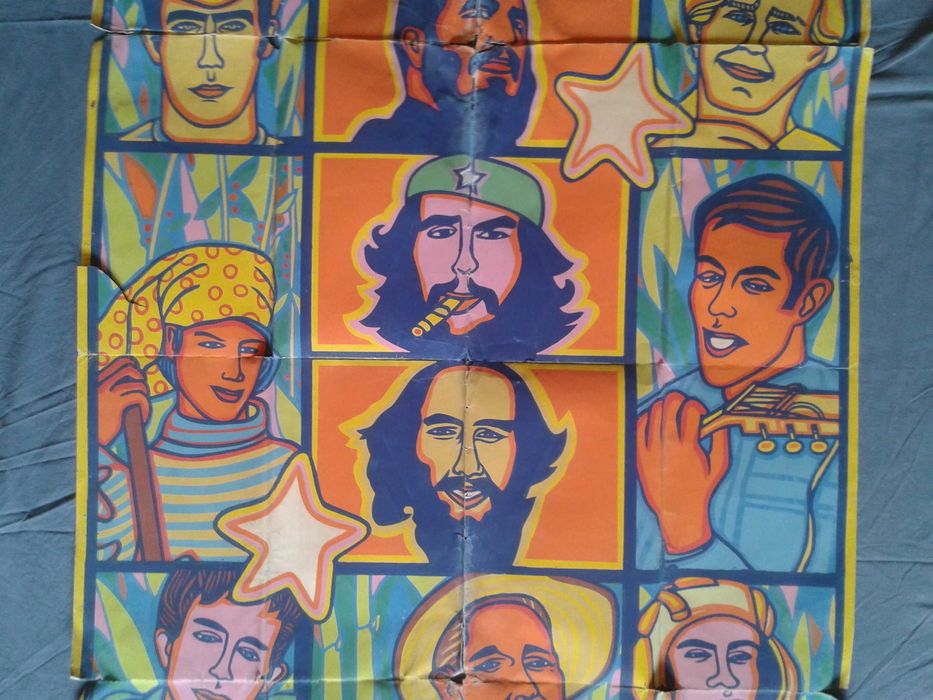 Плакат, Уникален, Куба, Революция, Водачи, Голям