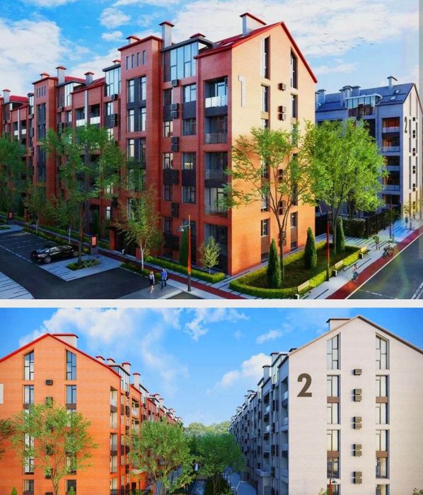 Новостройка 1-5-6 Узбум 33м² коробка ЖК Grand City Яшнабад