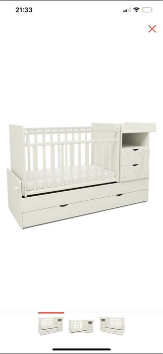 Деткая кровать с полкой