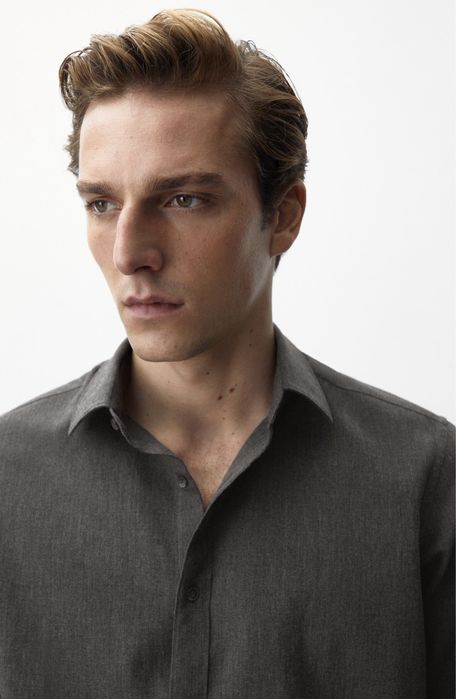 Camasa Massimo Dutti, albastra/gri