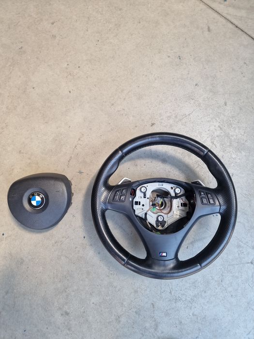 Volan m pachet cu padele facelift airbag bmw e87 e82 e90 e91 e92 e93