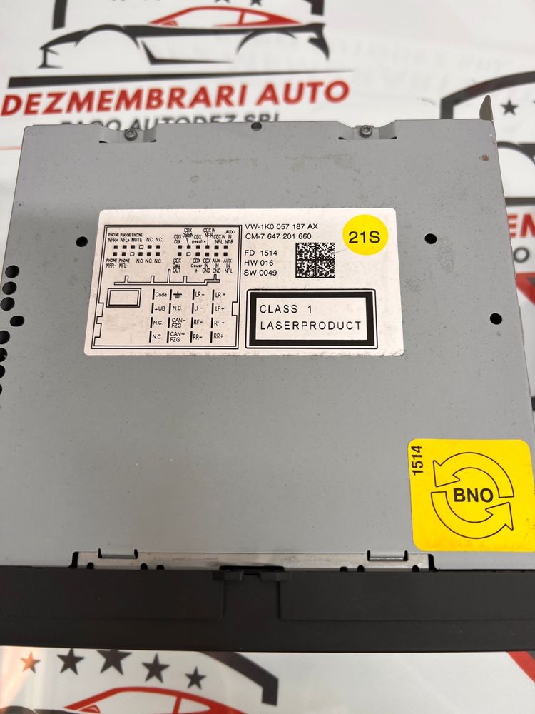 Unitate Media/Radio Cd Player RCD310 Vw Golf Passat Tiguan Caddy Jetta