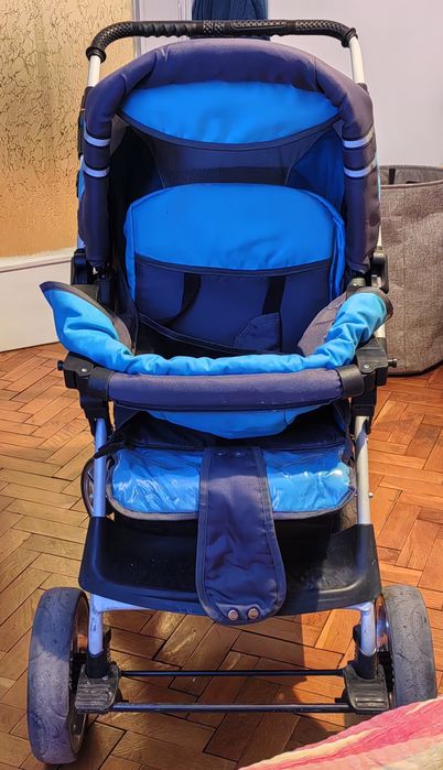 Детска количка синя