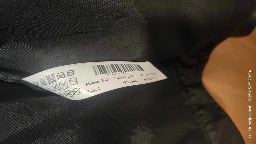 Jachetă din piele, bărbați Massimo Dutti, marim.L (Super Ofertă).
