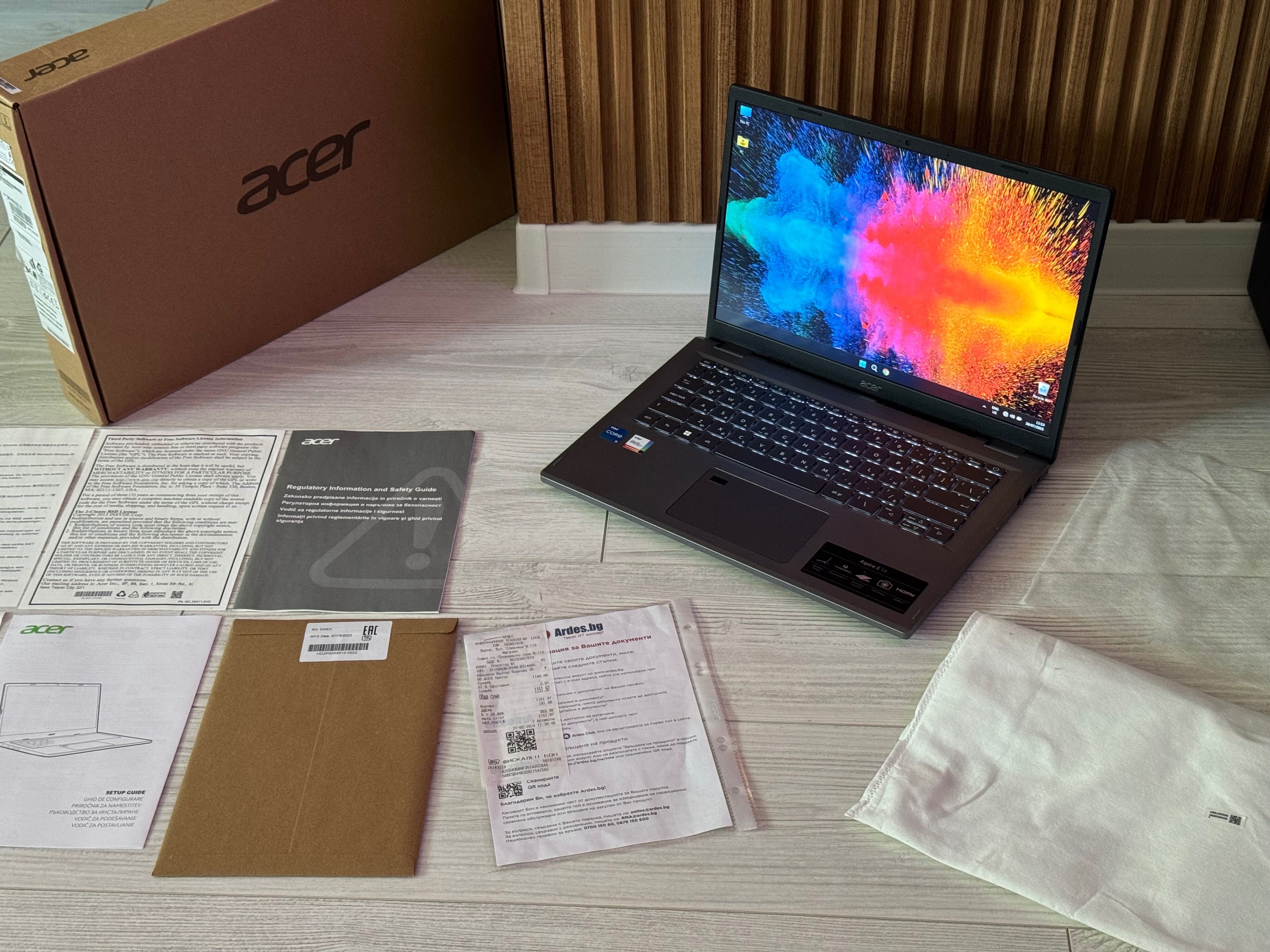 14 IPS Ultra /i5 i5 1335U /16gb /512 GB /Гаранция нов /Wi-Fi 6E