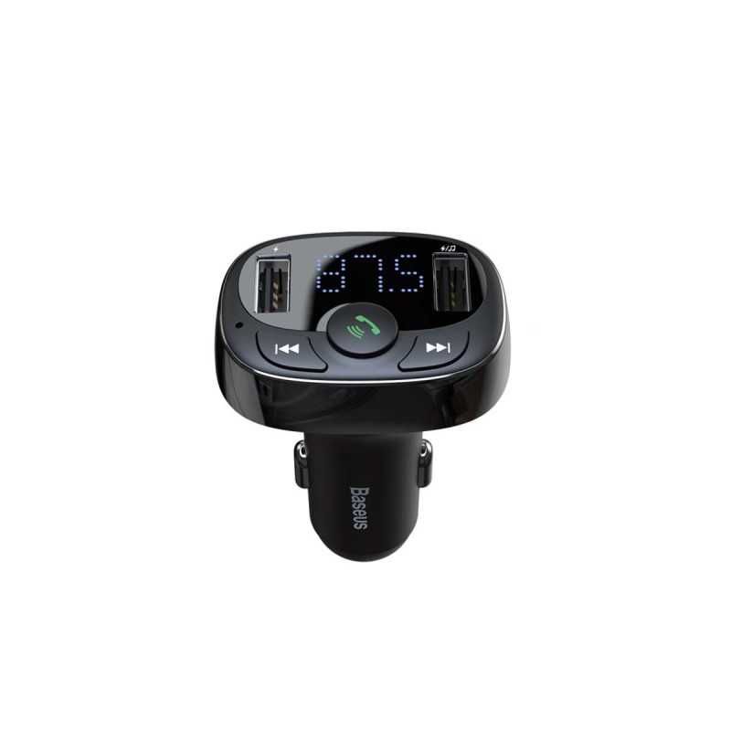 FM трансмитер и зарядно Baseus за кола Bluetooth 2xUSB, micro SD