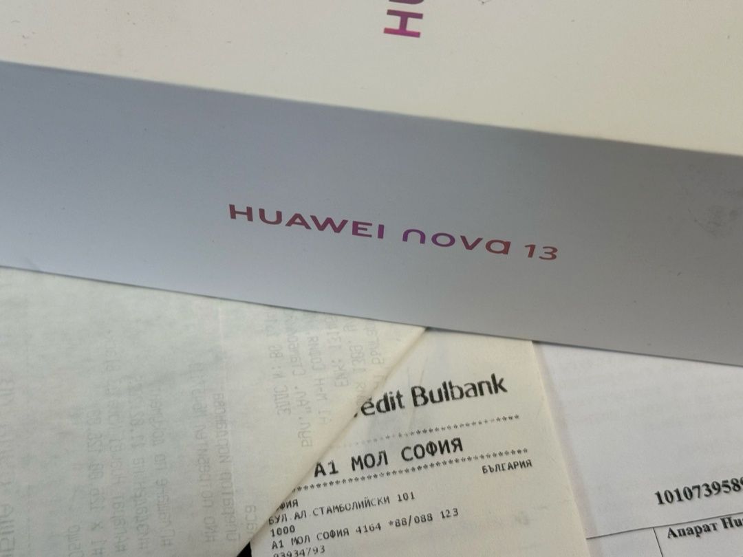 КАТО НОВ 256GB Huawei Nova 13 A1 Гаранция 2027г. Black / Черен