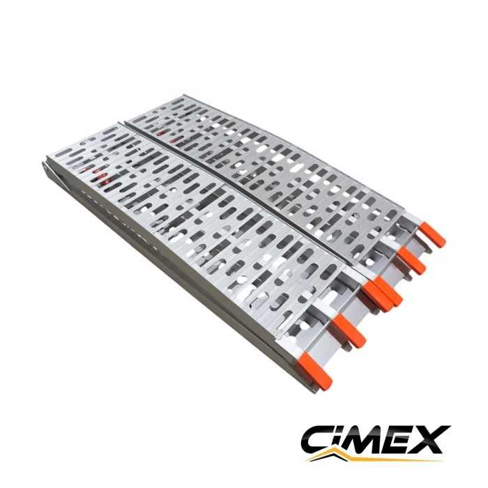 Aлуминиева рампа 680 кг к-кт 2 части, сгъваема, 223Х28 см