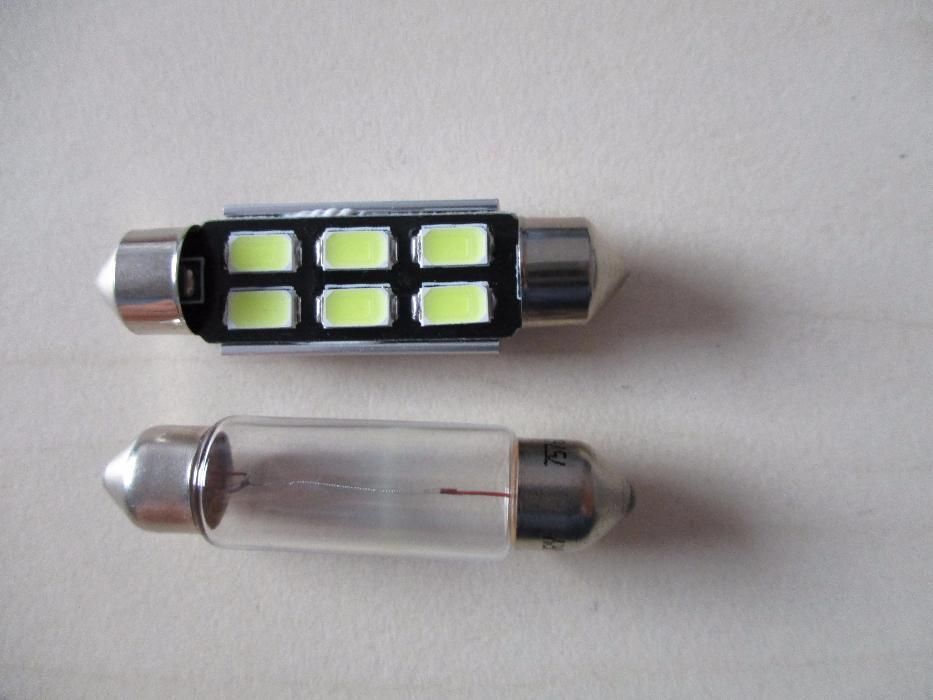 42мм и 36мм -LED крушка FESTOON - 6 SMD - Canbus - Без грешки